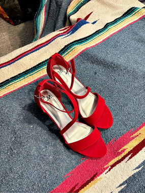 CM Paris Red Strappy Heels
